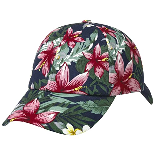 Lipodo Flower Cap mit Schleife Basecap Baseballcap Damencap Baumwollcap Sonnencap Damen - Schirm Frühling-Sommer - One Size dunkelblau von Lipodo