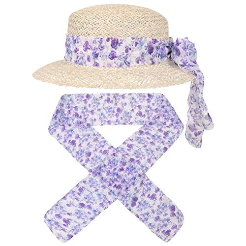 Lipodo Flowers All-in-One Tuch Schal Sommerschal Damenschal Hutband Haarband Accessoire Damen - Frühling-Sommer - One Size lila von Lipodo