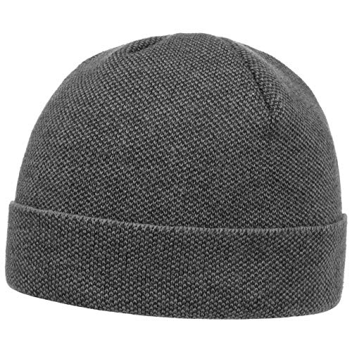 Lipodo Gennaro Umschlagmütze - Beanie mit Fleecefutter - Winterstrickmütze - Komfortabel und Warm - Herren - Herbst/Winter grau One Size von Lipodo