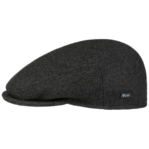 Lipodo Inglese Classic Flatcap Damen Herren Made in Italy Winter Herbst Schirmmütze anthrazit 55 cm von Lipodo