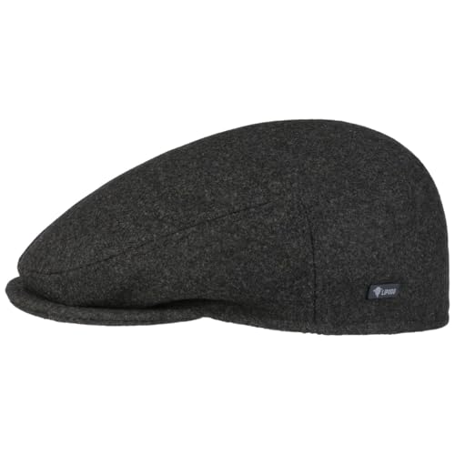 Lipodo Inglese Classic Flatcap Damen Herren Made in Italy Winter Herbst Schirmmütze anthrazit 60 cm von Lipodo