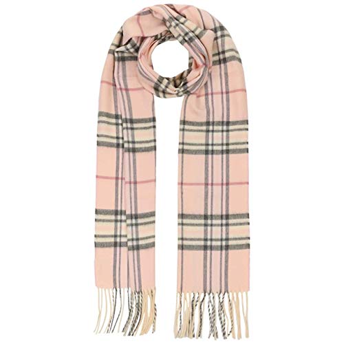 Lipodo Karo Cashmink Winterschal für Damen/Herren (30 x 180 cm) - Karoschal Made in Germany - Hautfreundlicher Fransenschal - Schal mit Fransen Herbst/Winter rosa von Lipodo