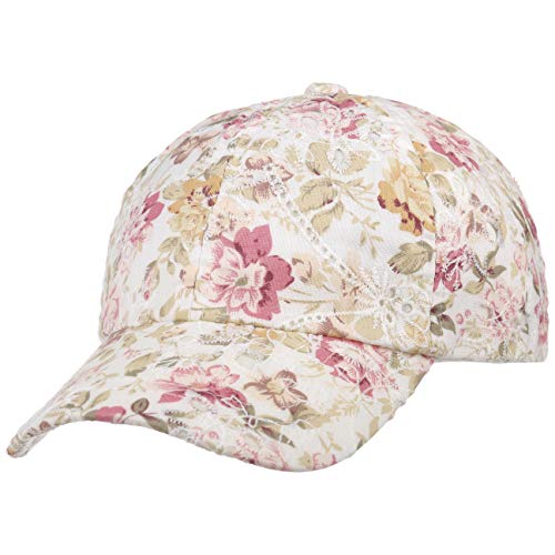 Lipodo Lace Flowers Girls Cap Basecap Baseballcap Blumencap Mädchencap Kindercap Kinder - mit Schirm, Futter, Klettverschluss, Klettverschluss Frühling-Sommer - 52 cm rosa von Lipodo