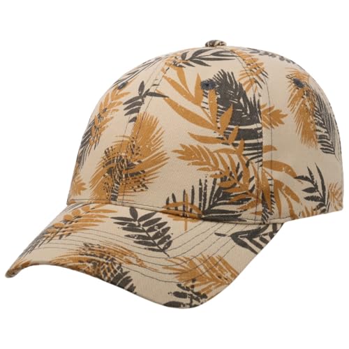 Lipodo Leaves Cap Baseballcap Geblümte Baumwolle Atmungsaktiv Damen Herren Größenverstellbar Klettverschluss Frühjahr Sommer Hellbeige One Size von Lipodo