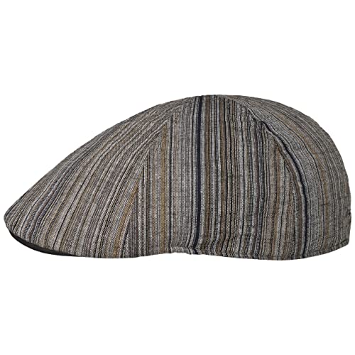 Lipodo Linen Rayon Gatsby Flatcap Schirmmütze mit Leinen und Baumwolle Mit Baumwollfutter Atmungsaktiv Herren Frühjahr Sommer braun M (56-57 cm) von Lipodo