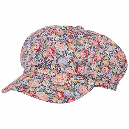 Lipodo Little Flowers Ballonmütze Damen 100% Baumwolle Schirmmütze Floral Mehrfarbige Sommercap Gummizug Waschbar 30 °C Frühjahr Sommer dunkelblau M (57-58 cm) von Lipodo