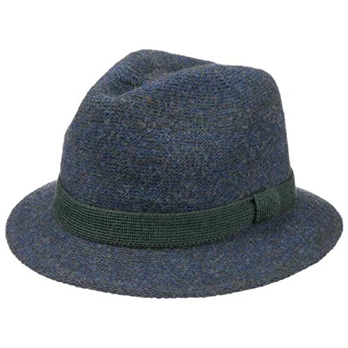 Lipodo Melange Trilby Winterhut - Klassische Form - Wollmischung - Hut mit Größenverstellbarkeit - Unisex - Herbst/Winter dunkelblau One Size von Lipodo