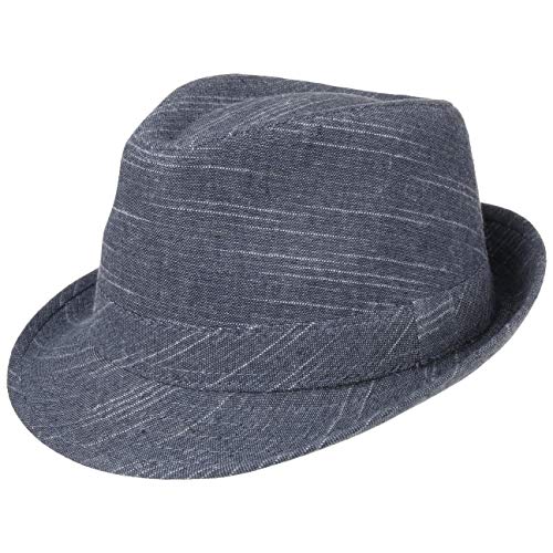 Lipodo Mendalo Trilby Stoffhut - Eleganter Sommerlook - Temperaturregulierend & komfortabel für Damen und Herren - Frühjahr/Sommer blau L (59-60 cm) von Lipodo