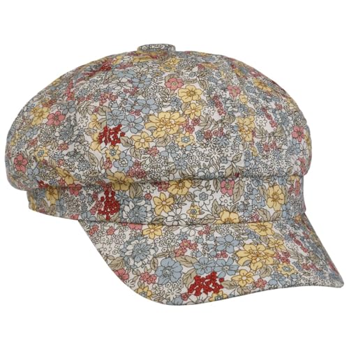 Lipodo Millefleurs Allover Ballonmütze Schirmmütze Schildmütze Damencap Newsboy Cap Baker-Boy-Mütze Damen/Kinder - mit Schirm Frühling-Sommer Sommer - 54 cm weiß von Lipodo