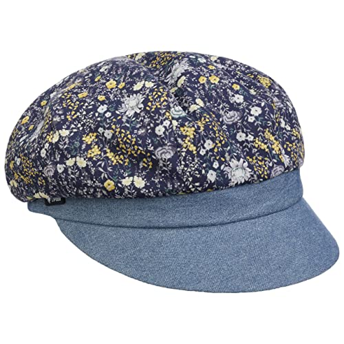 Lipodo Millefleurs Ballonmütze Schirmmütze Schildmütze Baker-Boy-Mütze Baumwollcap Damen - Made in Italy mit Schirm Frühling-Sommer - One Size blau von Lipodo