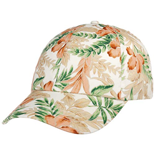 Lipodo Mirona Flower Cap Basecap Baseballcap Curved Brim Baumwollcap Damen - mit Schirm, Klettverschluss Frühling-Sommer - One Size apricot von Lipodo