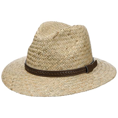 Lipodo New Steven Traveller Strohhut - Naturfarbener Hut (54-61 cm) - Sommerlicher Sonnenhut - Herren & Damen - Frühjahr/Sommer Natur M (56-57 cm) von Lipodo