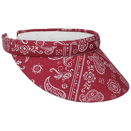 Lipodo Paisley Visor Sonnenvisor Sonnencap Damencap Damenvisor Damen - mit Schirm Frühling-Sommer - One Size rot von Lipodo