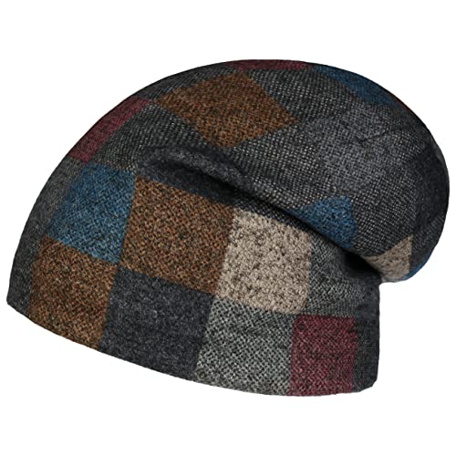 Lipodo Patchwork Check Beanie - Strickmütze Unisex Wintermütze - Einheitsgröße Meliert Herbst/Winter bunt One Size von Lipodo