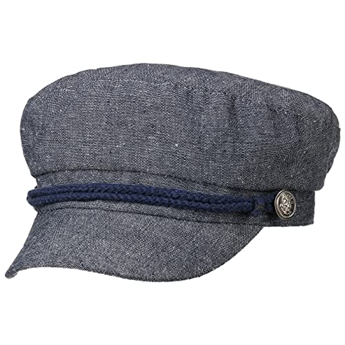 Lipodo Shania Elbsegler Elbseglermütze Baker-Boy-Mütze Damencap Schildmütze Damen - mit Schirm, Futter, Futter Sommer Frühling-Sommer - S (55-56 cm) blau von Lipodo
