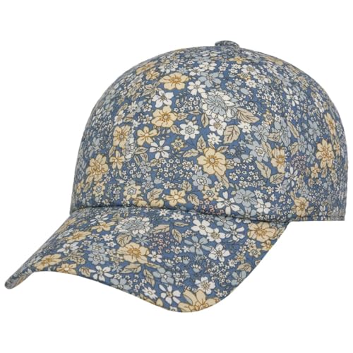 Lipodo Solena Flower Cap Basecap Baseballcap Sonnencap Damencap Baumwollcap Damen - mit Schirm Frühling-Sommer Sommer - One Size blau von Lipodo