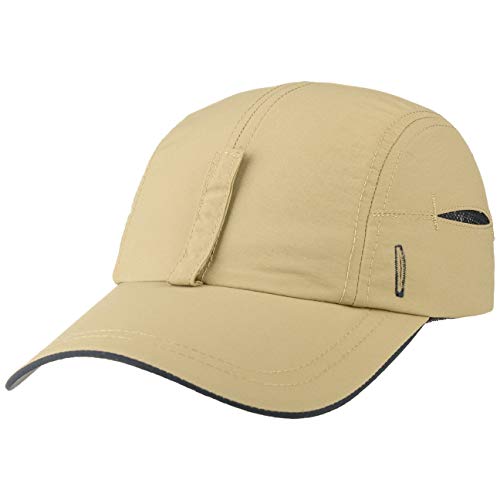 Lipodo Supplex Cap Baseballcap Basecap Nyloncap Damencap Sommercap für Damen Herren mit Schirm, Futter, Klettverschluss Frühjahr Sommer (One Size - beige) von Lipodo