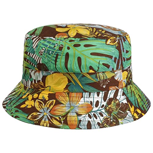 Lipodo Tascott Flowers Bucket Stoffhut Fischerhut Anglerhut Strandhut Baumwollhut Sommerhut Sonnenhu Damen - Frühling-Sommer - L (58-59 cm) braun von Lipodo