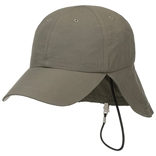 Lipodo Uni Cap mit Nackenschutz Sonnencap Sommercap Strandcap Basecap Baseballcap Damen/Herren - Schirm Frühling-Sommer - One Size Oliv von Lipodo