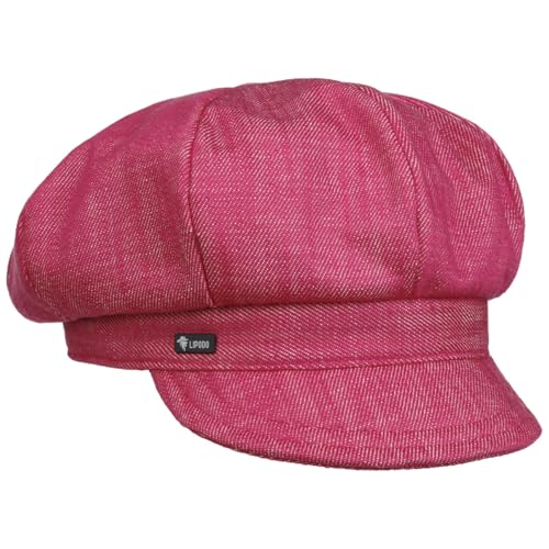 Lipodo Denim Ballonmütze Damen Made in Italy Stoffmütze Newsboy Cap Sommer pink One Size von Lipodo