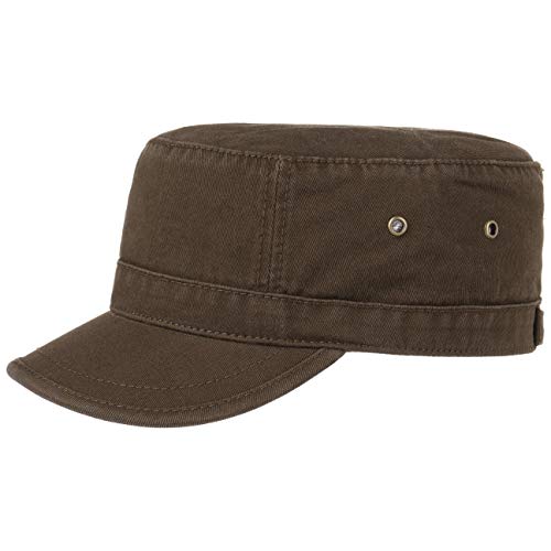 Lipodo Urban Army Cap Damen/Herren - Schirmmütze aus 100% Baumwolle - Armycap S/M (54-Medium) - Mütze in Braun - Größenverstellbar von Lipodo