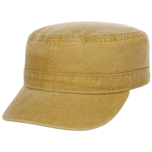 Lipodo Washed Cotton Army Cap Casual Style Robuste Baumwollkappe mit Schirm Damen Herren Frühjahr Sommer senf One Size von Lipodo