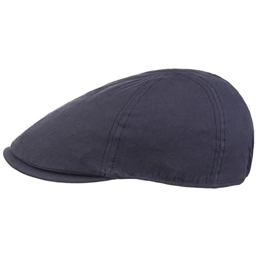 Lipodo Washed Cotton Flatcap Schirmmütze Schiebermütze Baumwollcap Herren - mit Schirm Frühling-Sommer - M (55-56 cm) dunkelblau von Lipodo