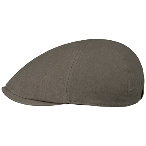 Lipodo Washed Cotton Flatcap Schirmmütze Schiebermütze Baumwollcap Herren - mit Schirm Frühling-Sommer - M (55-56 cm) dunkelgrau von Lipodo