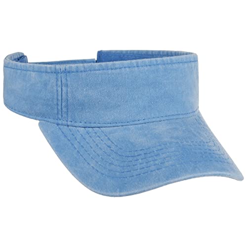 Lipodo Washed Cotton Visor Damen Herren Größenverstellbar mit Klettverschluss 100% Baumwolle Frühjahr Sommer türkis One Size von Lipodo