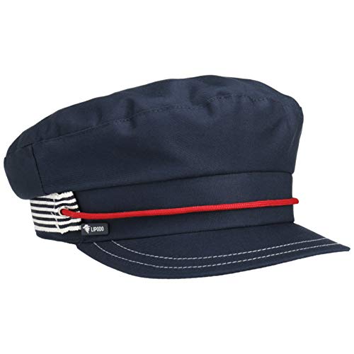 Lipodo Yachting Elbsegler Baker-Boy-Cap Damen - Kapitänsmütze Handmade in Italy - Damenmütze aus Baumwolle - Mit Stretchband - Maritime Farben - One Size 56-59 cm - Frühjahr/Sommer dunkelblau One Size von Lipodo