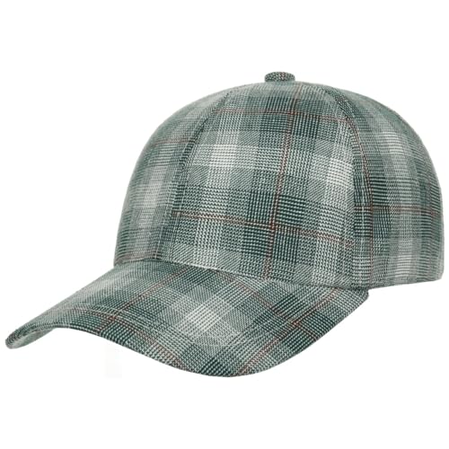 Lipodo Yannik Check Summer Cap Mehrfarbige Stilvolle Baseballcap Karierte Mütze Baumwolle Leinen Größenverstellbar Damen Herren Frühjahr Sommer grün One Size von Lipodo