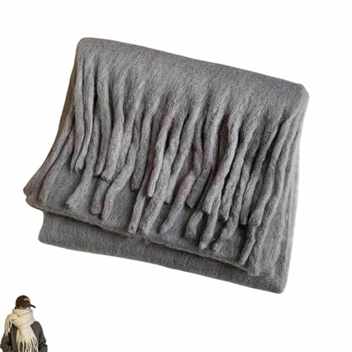 Lipski Fashion Imitation Wool Scarf, Large Chunky Scarf Thick Fashion Soft Warm Wild Scarf Shawl Solid Color Scarf (J,One Size) von Lipski