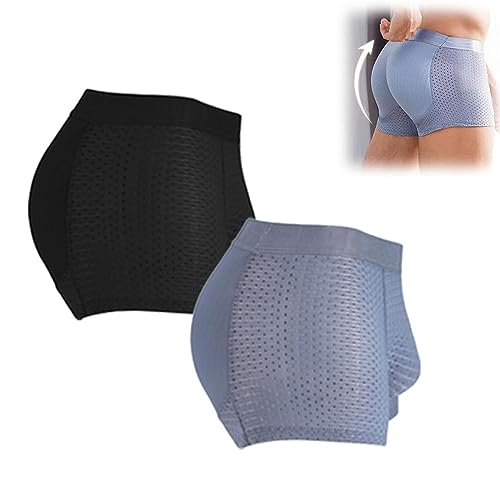 Lipski Nylon Ice Silk Breathable Men's Underwear, Seamless Ice Silk G-String Underwear (M,Black_deep-Blue) von Lipski