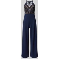 Lipsy Jumpsuit mit Häkelspitze in Marine, Größe 32 von Lipsy