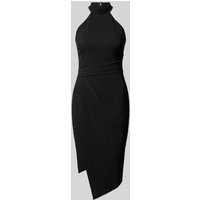 Lipsy Knielanges Cocktailkleid mit Neckholder in Black, Größe 34 von Lipsy