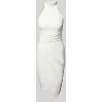 Lipsy Knielanges Cocktailkleid mit Neckholder in Weiss, Größe 46 von Lipsy