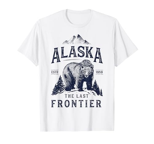 Alaska T-Shirt The Last Frontier Bear Home Männer Frauen Geschenke T-Shirt Alaska T-Shirt The Last Frontier Bear Home Männer Frauen Geschenke T-Shirt von Lique Alaska