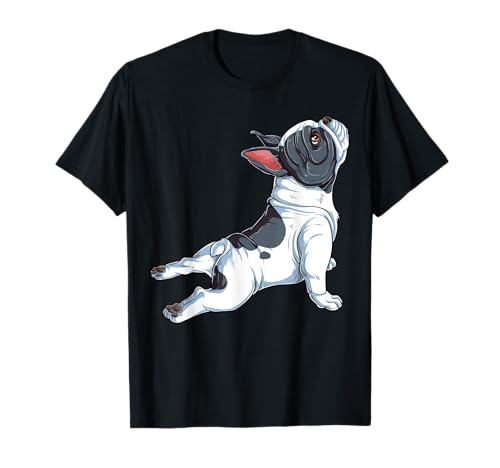 Französische Bulldogge Yoga T shirt Frauen Lustig Hund Welpe T-Shirt Französische Bulldogge Yoga T shirt Frauen Lustig Hund Welpe T-Shirt von Lique French Bulldog