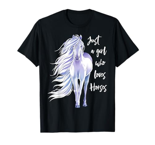 Nur ein Mädchen, die liebt Pferde T-Shirt reiten Reitsport T-Shirt Nur ein Mädchen, die liebt Pferde T-Shirt reiten Reitsport T-Shirt von Lique Horse