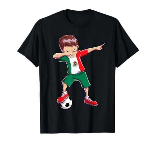 Dabbing Fußballtrikot für Jungen, Mexiko, mexikanisches Jungen-T-Shirt T-Shirt Dabbing Fußballtrikot für Jungen, Mexiko, mexikanisches Jungen-T-Shirt T-Shirt von Lique Soccer