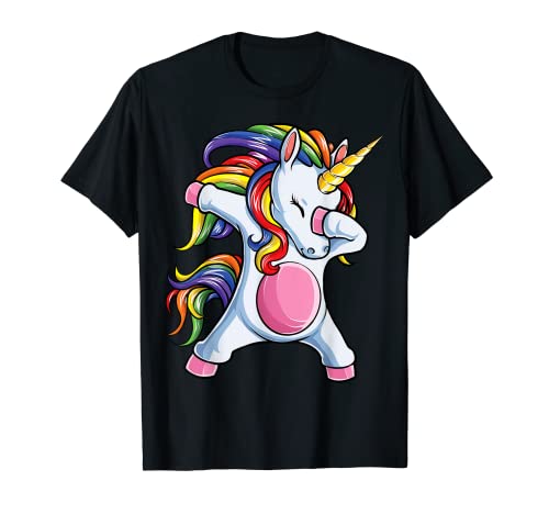 Dabbing Unicorn T shirt Girls Kids Women Rainbow Unicorns von Unicorn Squad Co