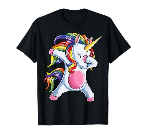 Dabbing Unicorn T shirt Girls Kids Women Rainbow Unicorns T-Shirt von Unicorn Squad Co