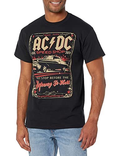 Liquid Blue Herren AC/DC Speed Shop T-Shirt, schwarz, X-Groß von Liquid Blue