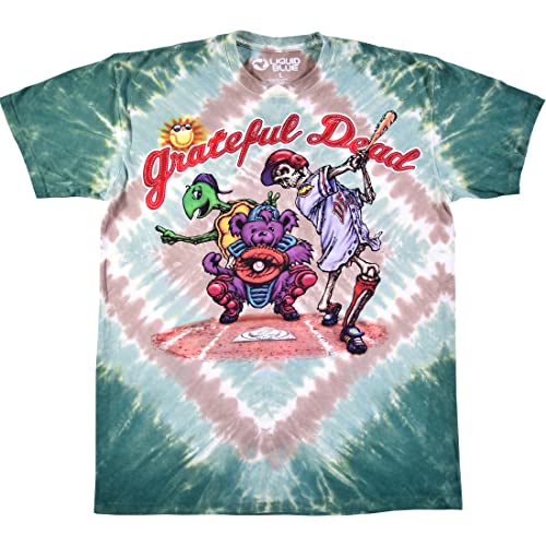 Liquid Blue Herren Grateful Dead Spring Training Baseball T-Shirt, Batik, L von Liquid Blue