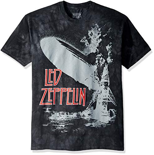 Liquid Blue Herren Led Zeppelin Exploding Zeppelin T-Shirt Kurzarm, grau, Mittel von Liquid Blue