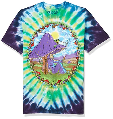 Liquid Blue Herren Mushroom Haven T-Shirt, Batik, XL von Liquid Blue