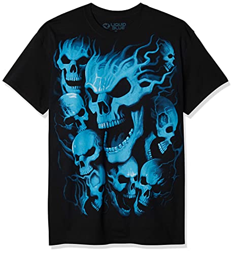 Liquid Blue Herren T-Shirt Vampir Totenköpfe, schwarz, Groß von Liquid Blue