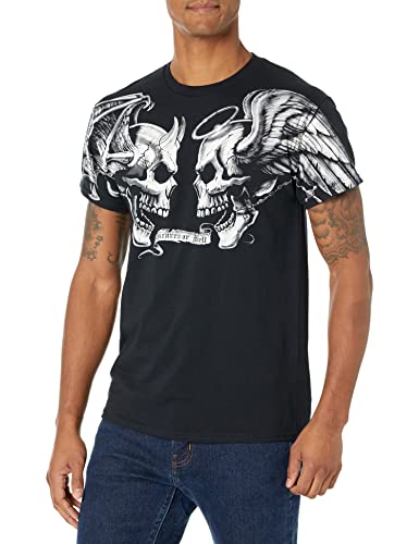 Liquid Blue Herren Übergröße Good and Evil T-Shirt, Schwarz, M von Liquid Blue