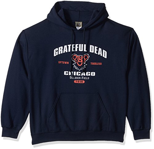 Liquid Blue Men's Grateful Dead Chicago Soldier Field 1995 Tour Pullover Hooded Sweatshirt,Navy,X-Large von Liquid Blue
