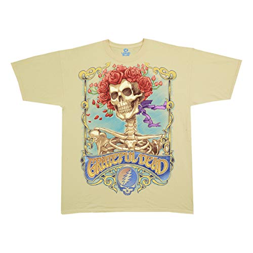 Liquid Blue Uni-Erwachsene Grateful Dead Big Bertha Short Sleeve T-Shirt, cremefarben, Small von Liquid Blue